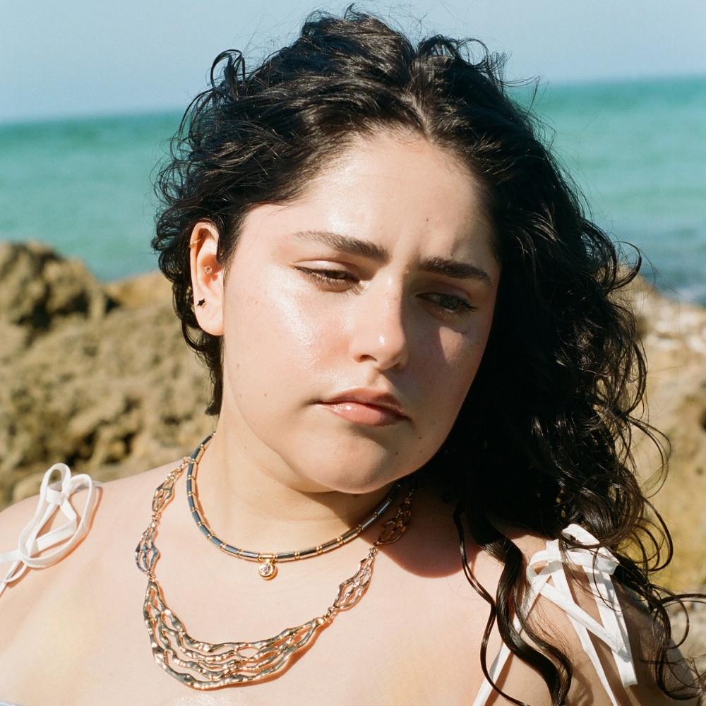 Vintage Two-Tone Wavy Link Necklace