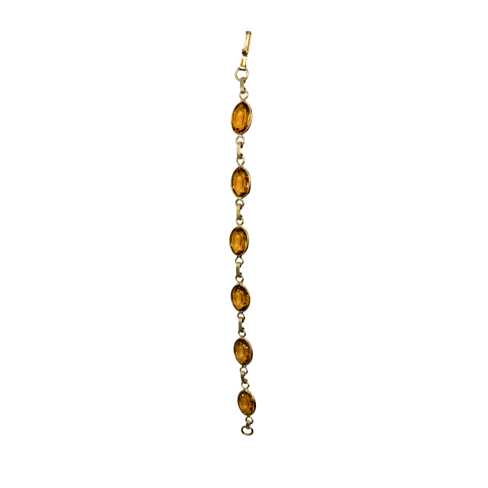 Golden Amber Link Bracelet