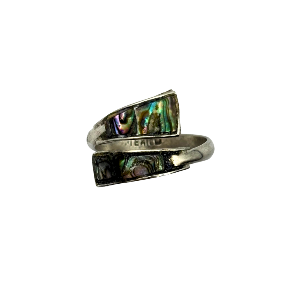 Silver Abalone Wrap Ring