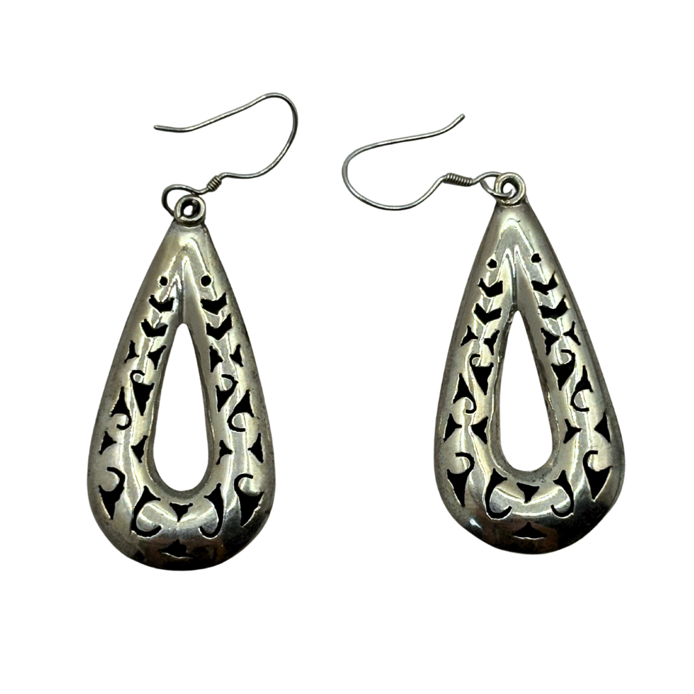 Sterling Pear Drop Earrings