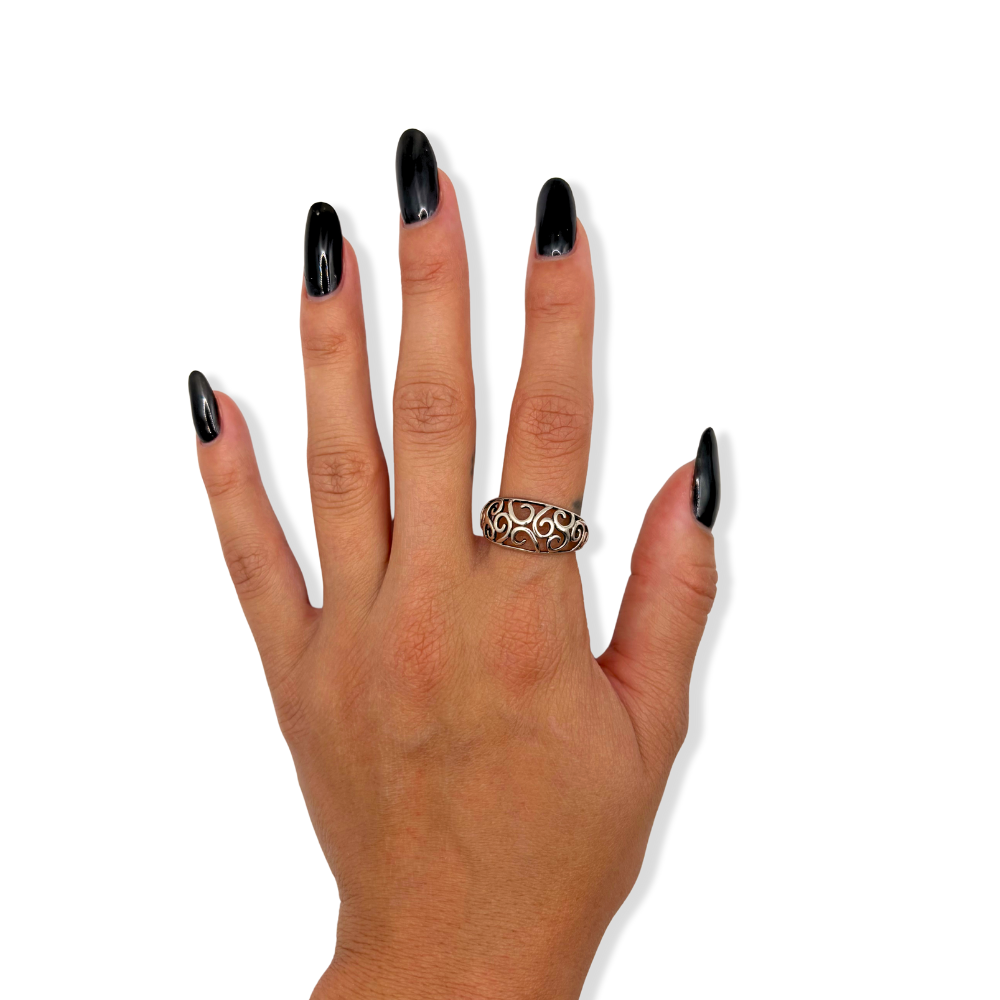 Silver Scroll Ring