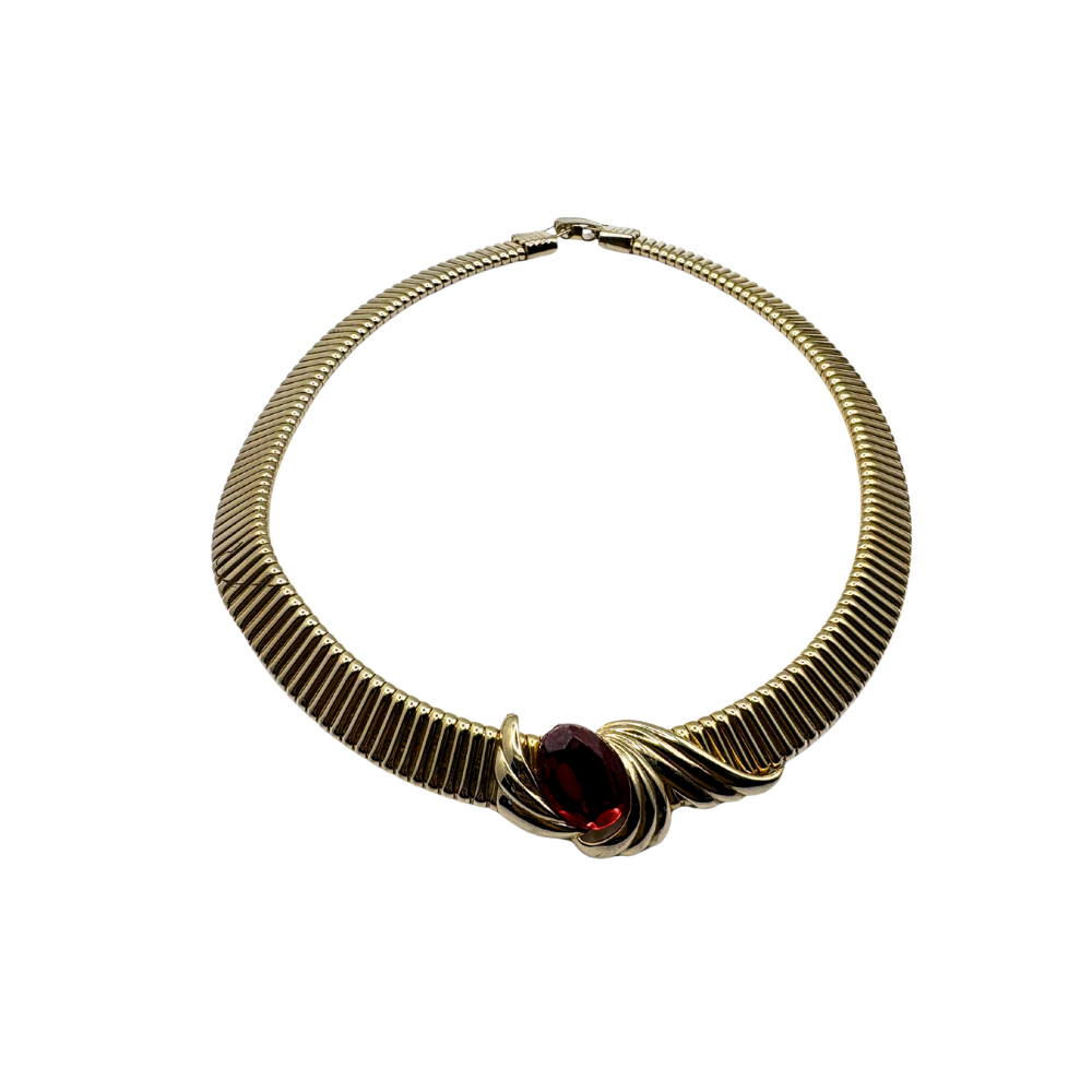 Vintage Gold-Tone Omega Choker