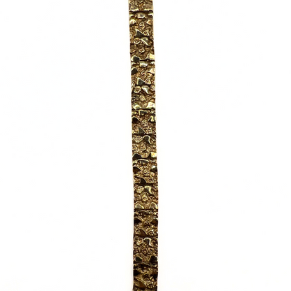 Vintage Gold Textured Link Bracelet