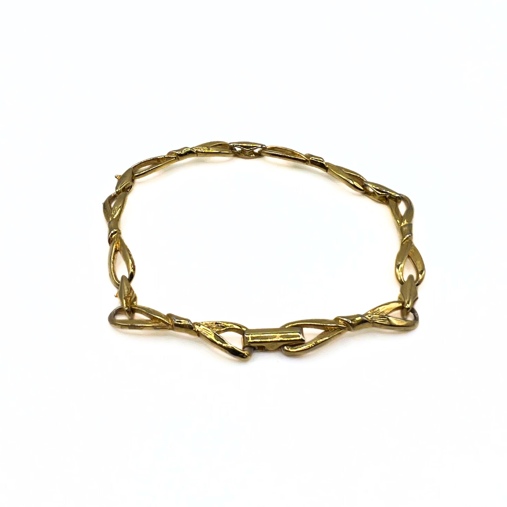 Vintage Twisted Link Gold-Tone Bracelet