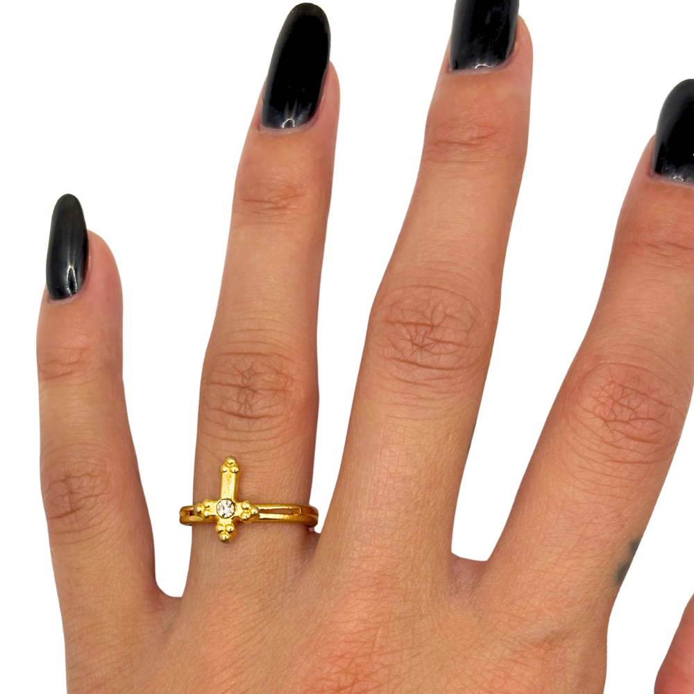 Gold Cross Ring