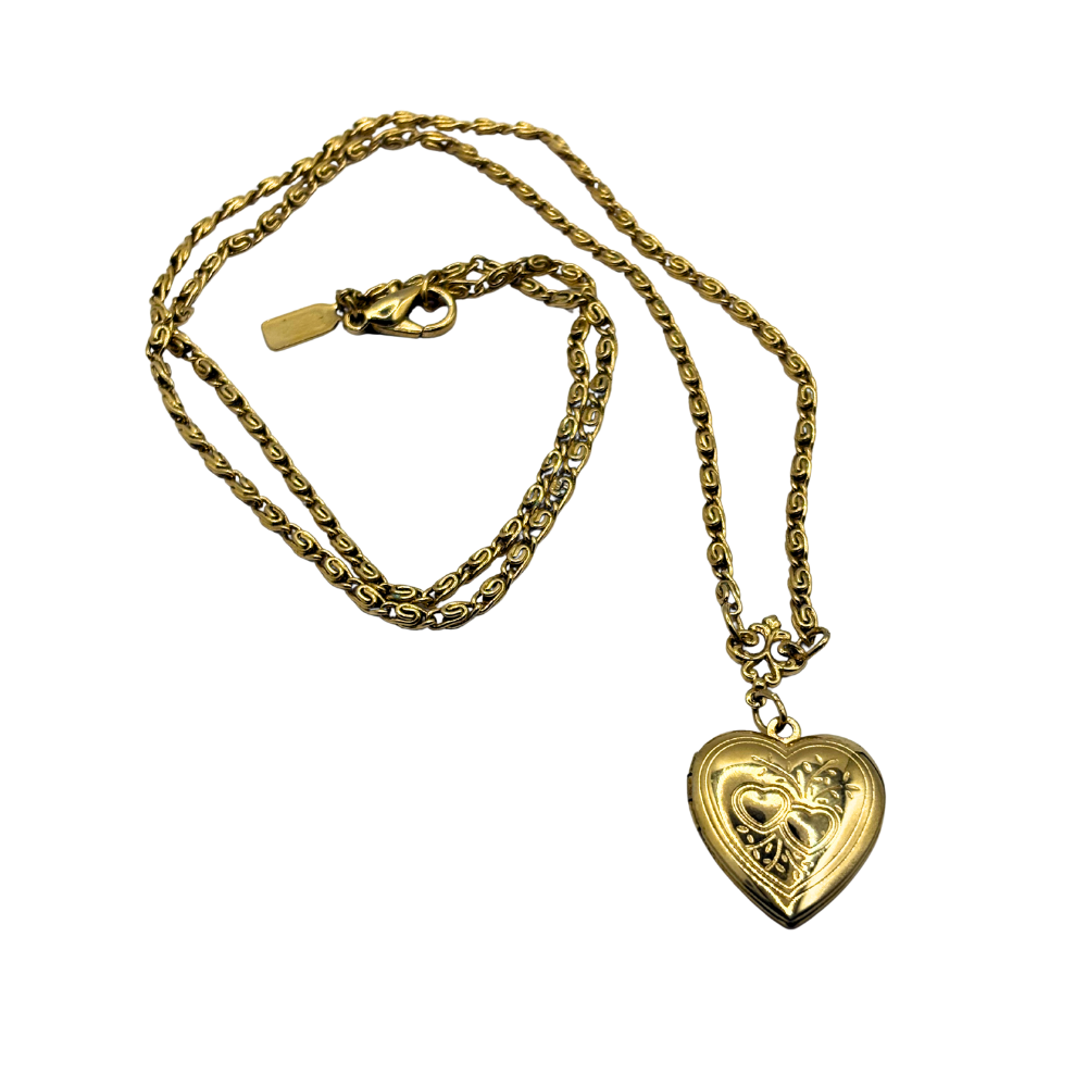 Vintage Heart Locket Necklace