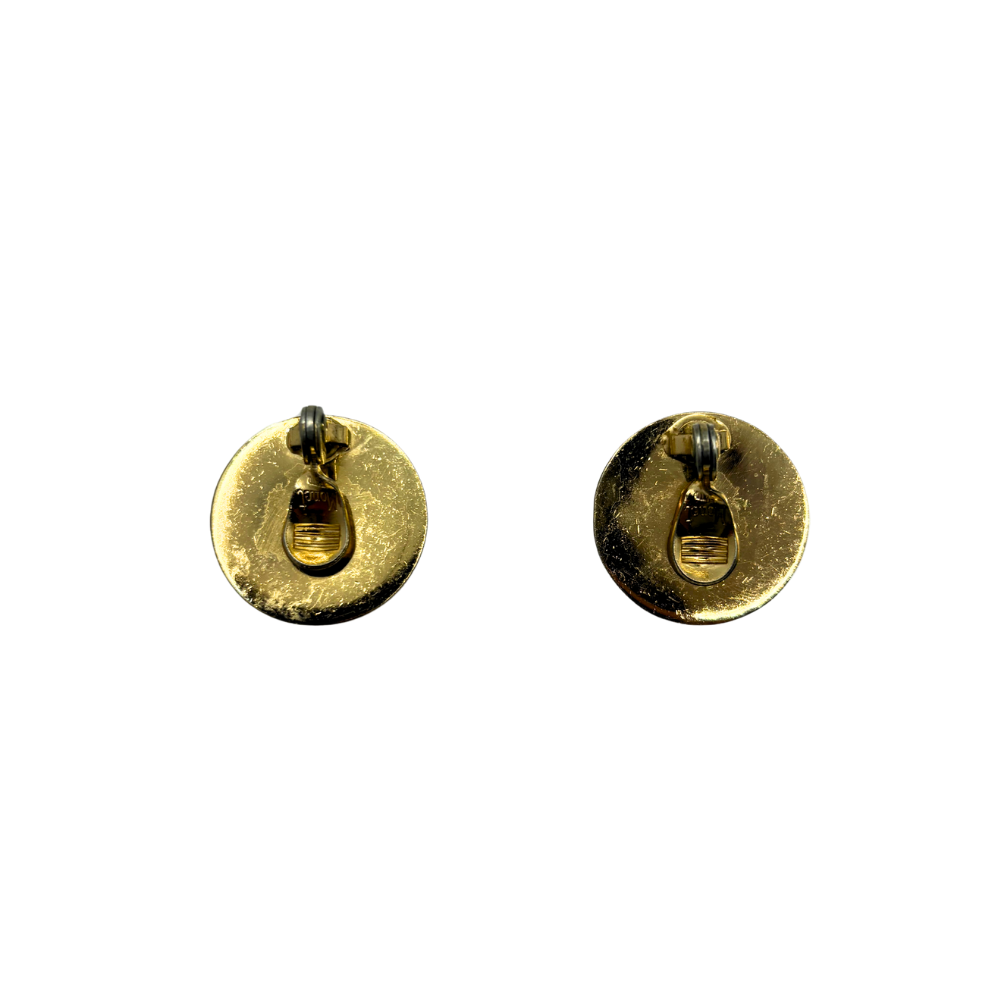 Gold-Tone Dome Clip-On Earrings