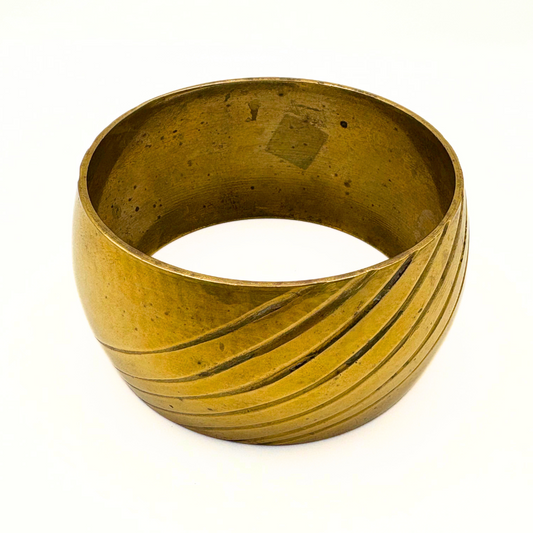 Vintage Brass Swirl Bangle