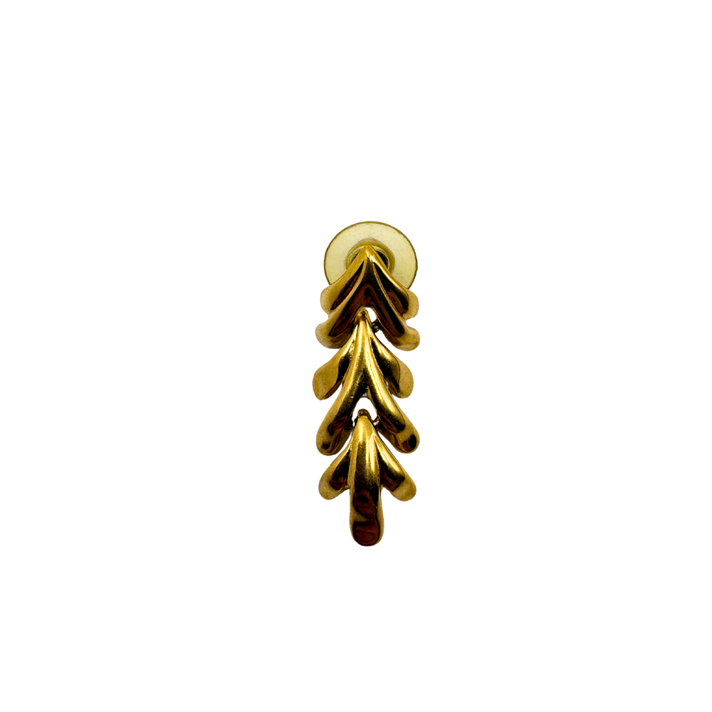 Gold-Tone Chevron Drop Earrings