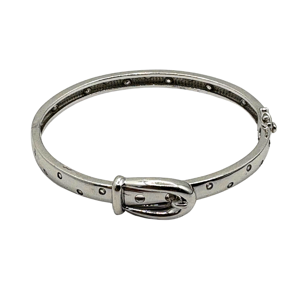 Silver Buckle Bangle
