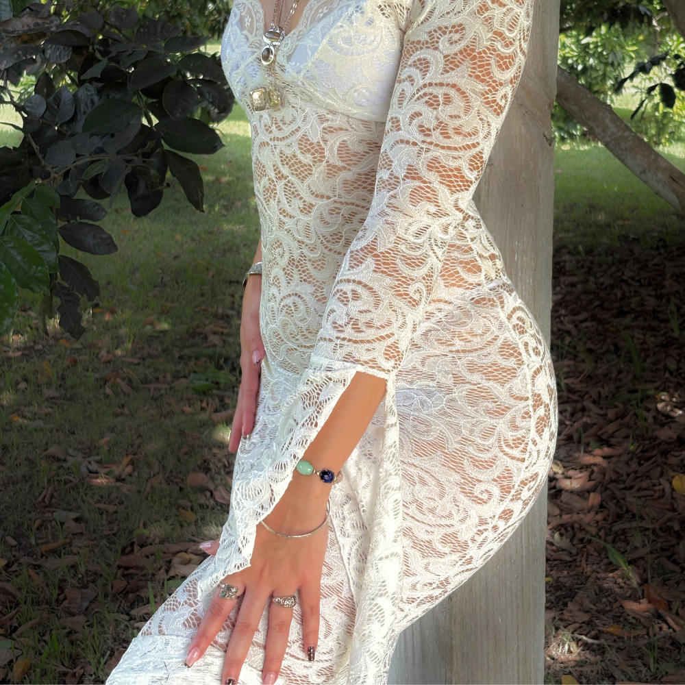 Silver Multicolor Cabochon Bracelet