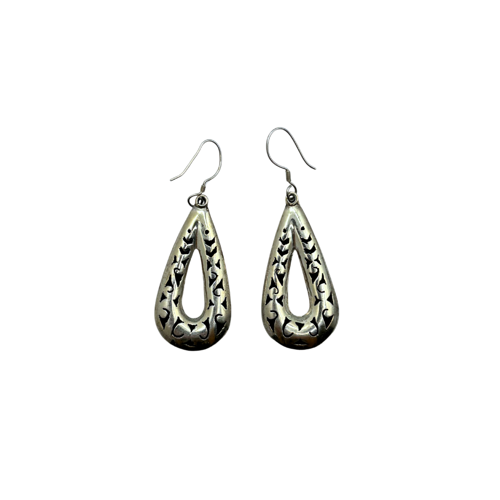 Sterling Pear Drop Earrings