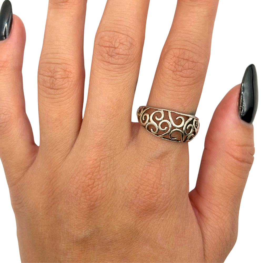 Silver Scroll Ring