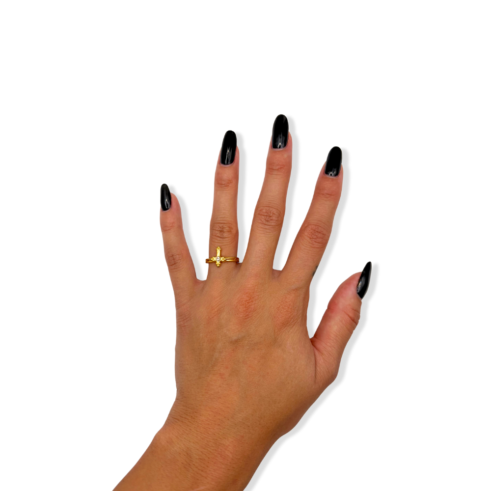 Gold Cross Ring