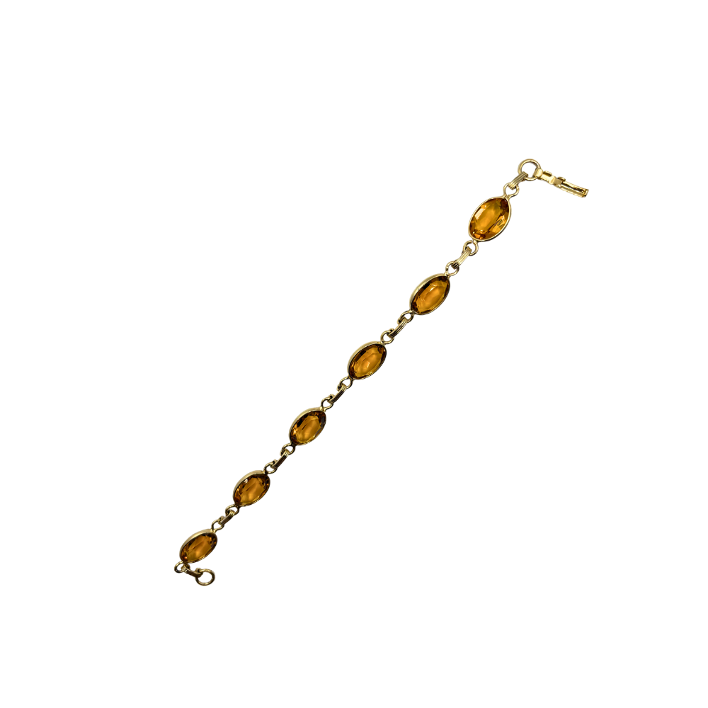 Golden Amber Link Bracelet