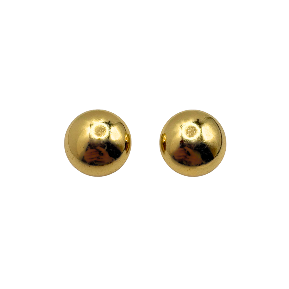 Gold-Tone Dome Clip-On Earrings