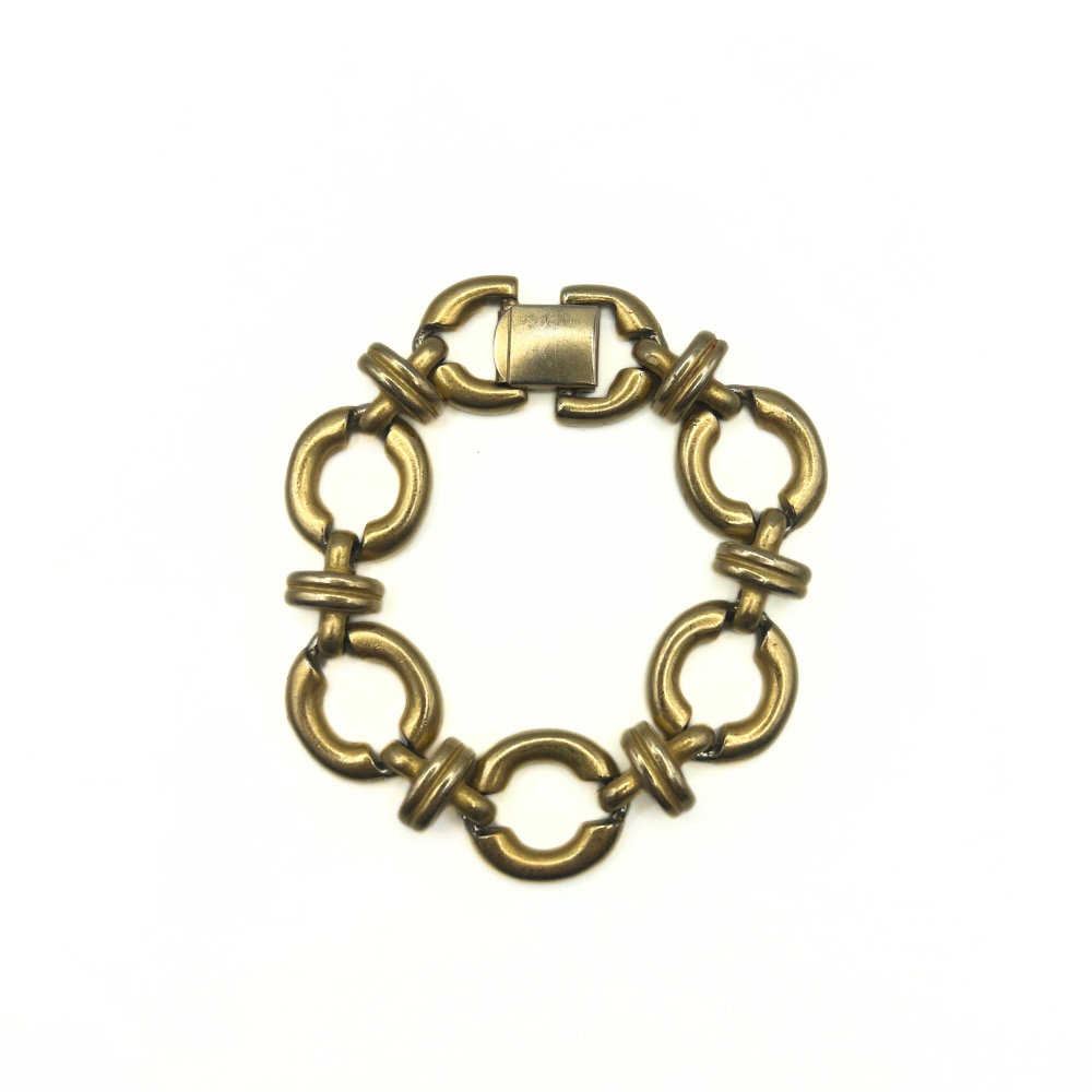 Vintage Erwin Pearl Brass-Tone Bracelet