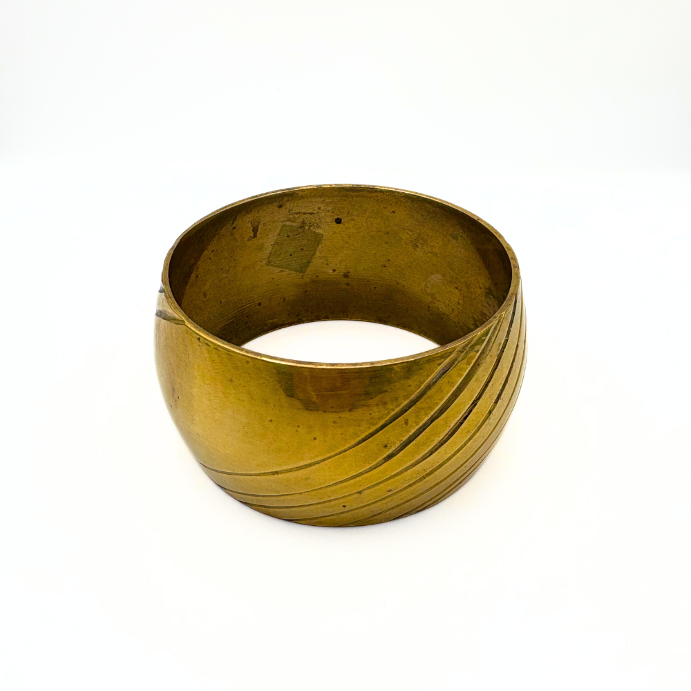 Vintage Brass Swirl Bangle