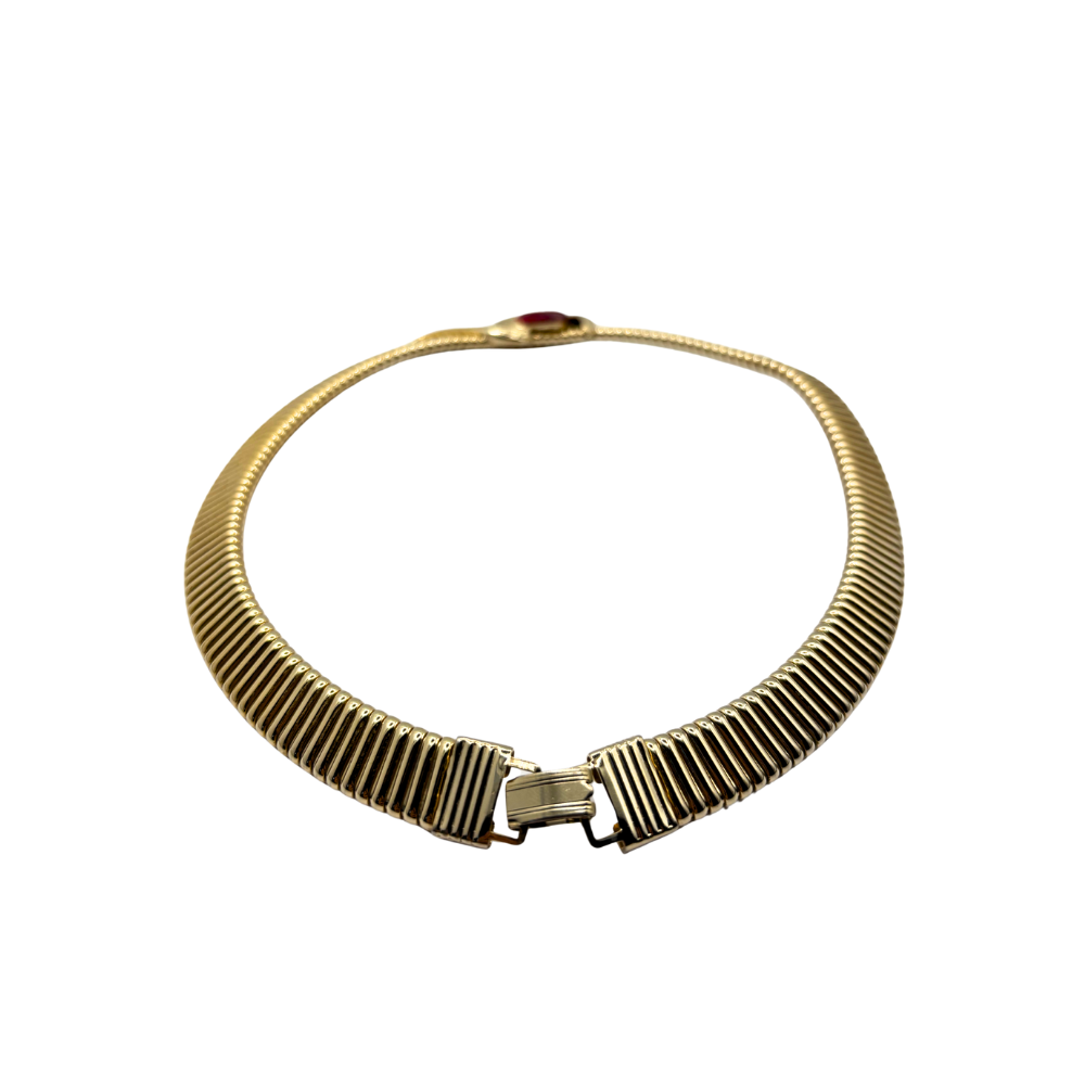 Vintage Gold-Tone Omega Choker