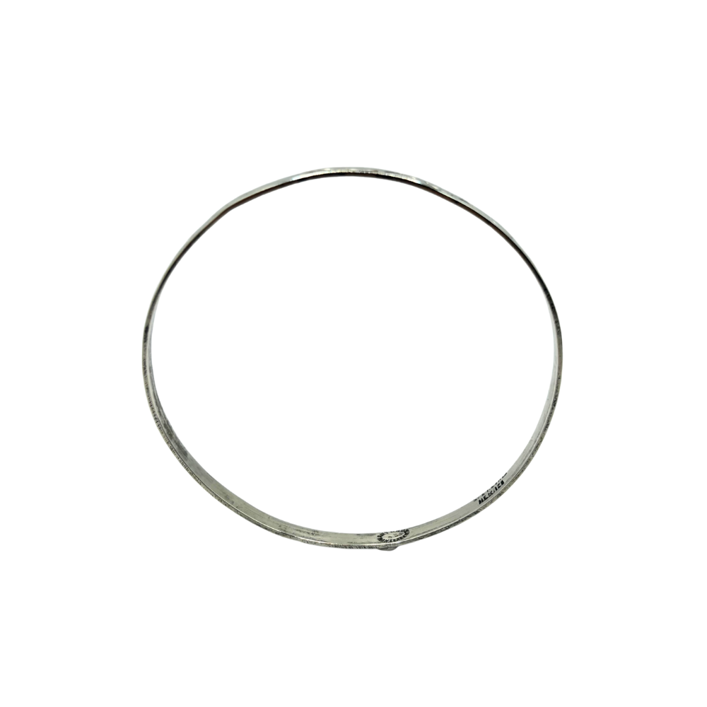 Sterling Silver Etched Bangle
