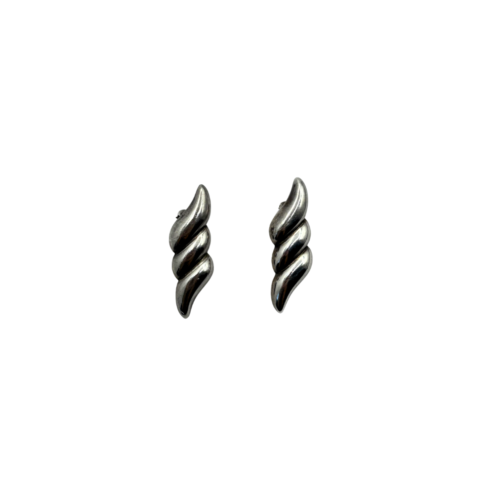 Sterling Spiral Clip-On Earrings