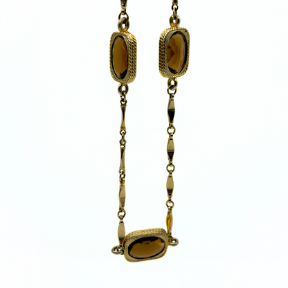 Golden Amber Reworked Sarah Coventry Necklace