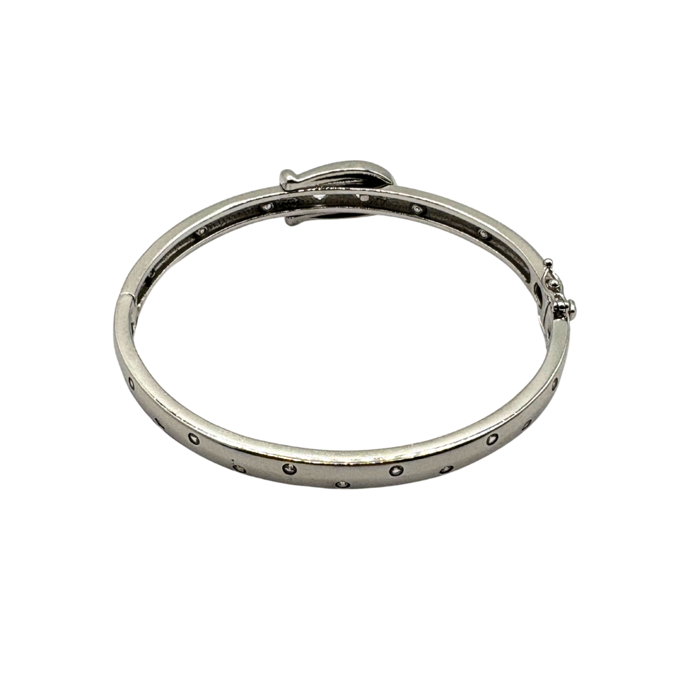 Silver Buckle Bangle