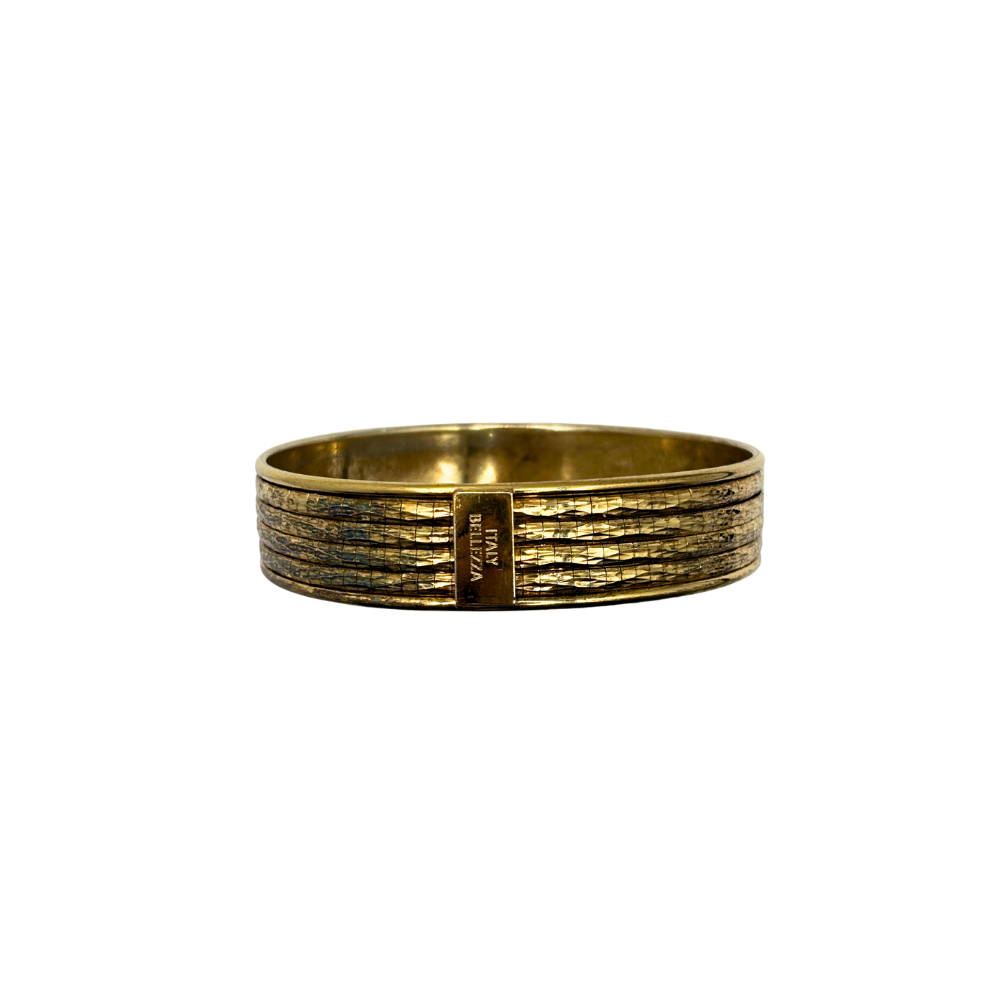 Italian Grid Gold Bangle