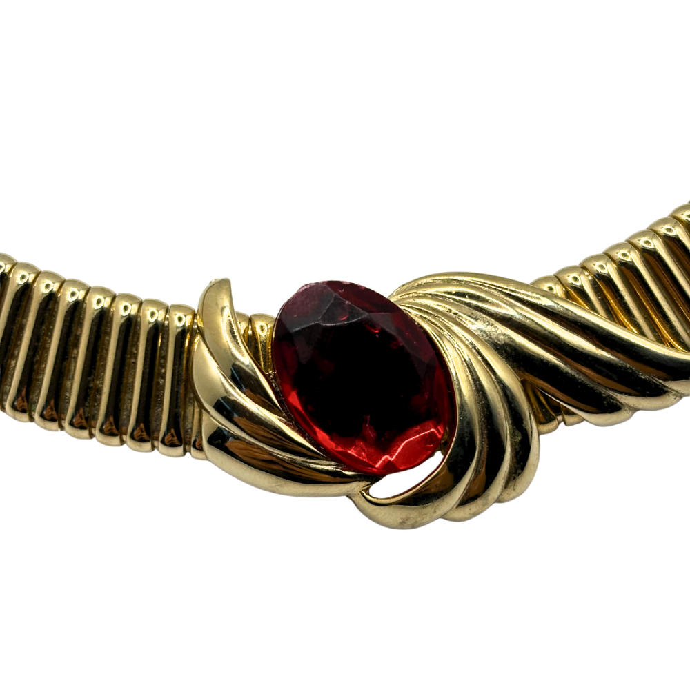 Vintage Gold-Tone Omega Choker