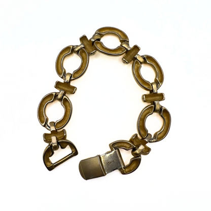 Vintage Erwin Pearl Brass-Tone Bracelet