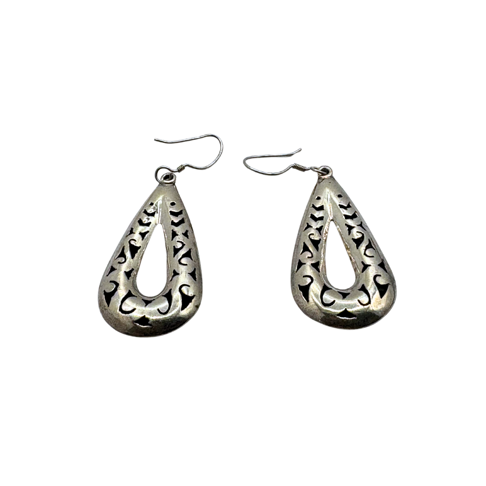 Sterling Pear Drop Earrings