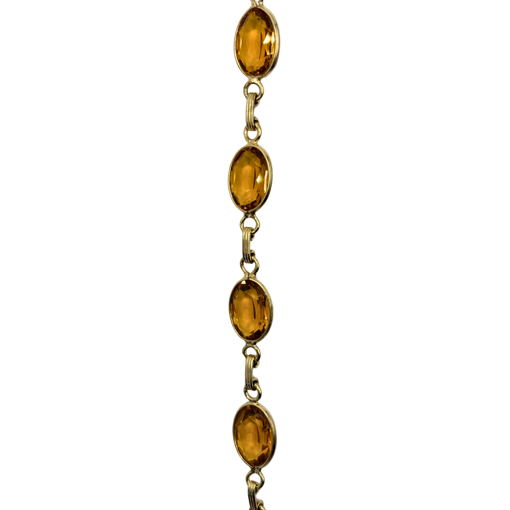 Golden Amber Link Bracelet
