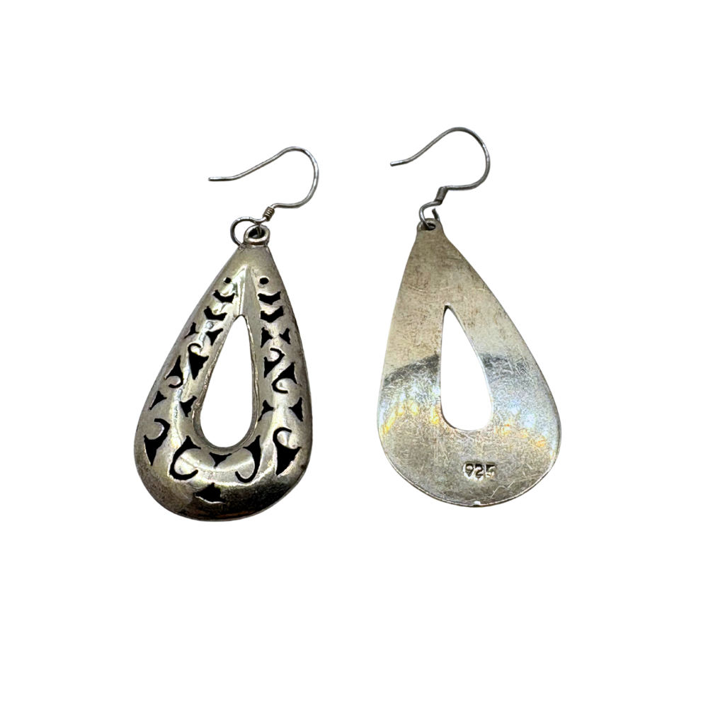 Sterling Pear Drop Earrings