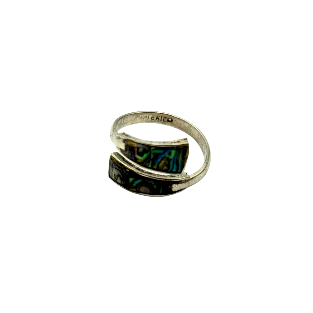 Silver Abalone Wrap Ring
