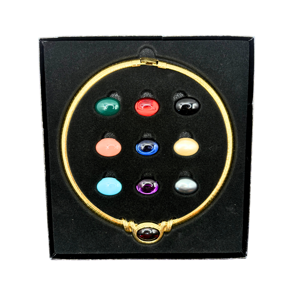 Vintage Joan Rivers Cabochon Necklace Set