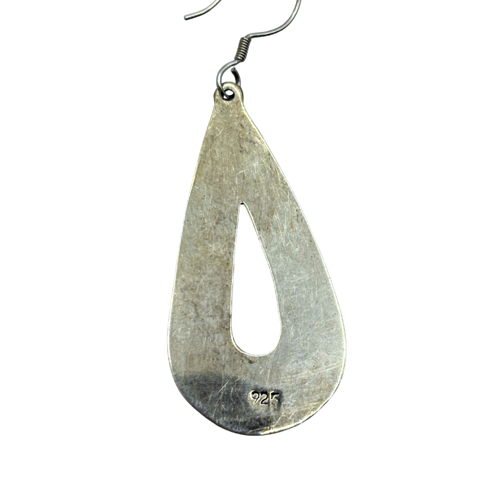 Sterling Pear Drop Earrings