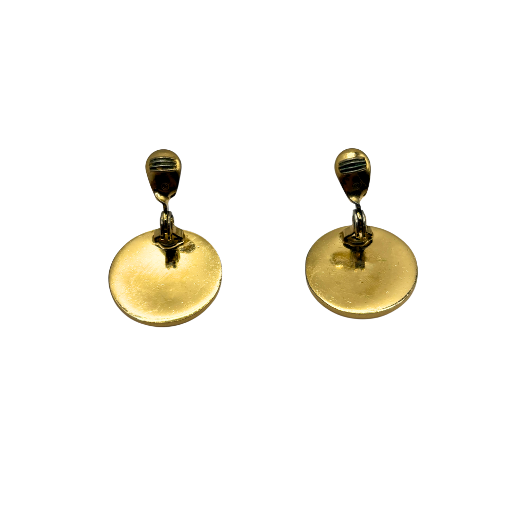Gold-Tone Dome Clip-On Earrings