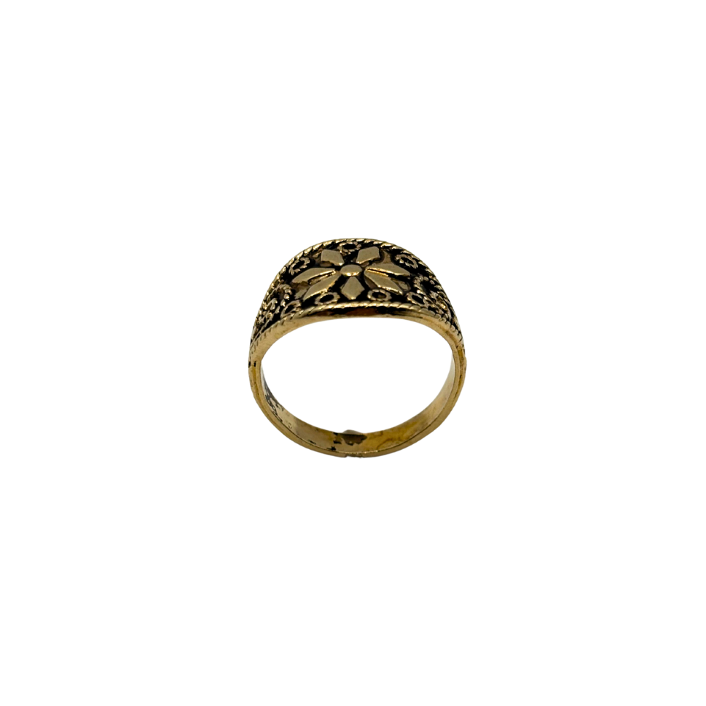 Golden Medallion Ring