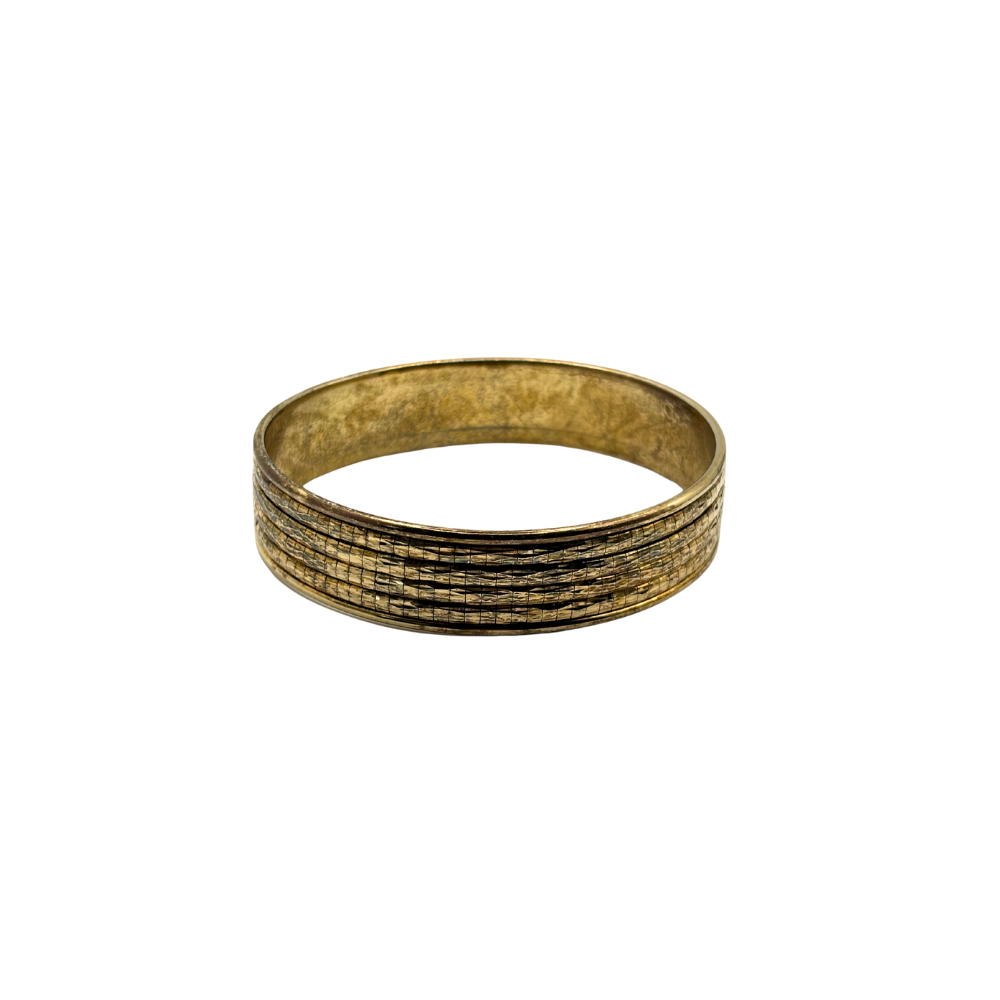 Italian Grid Gold Bangle