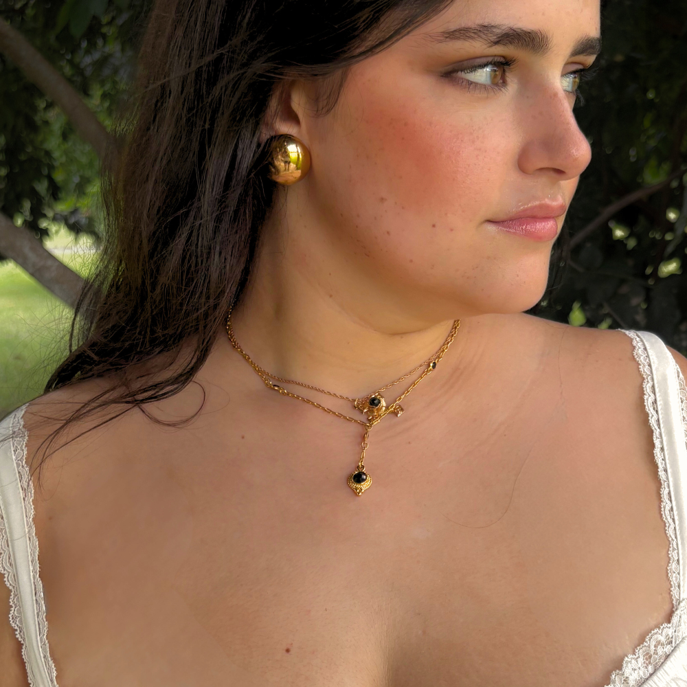 Gold-Tone Dome Clip-On Earrings