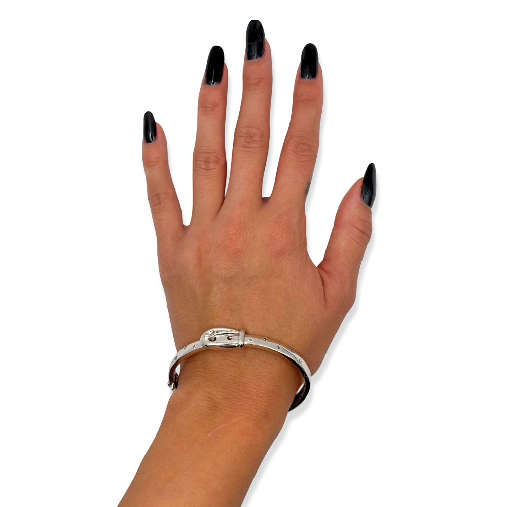 Silver Buckle Bangle