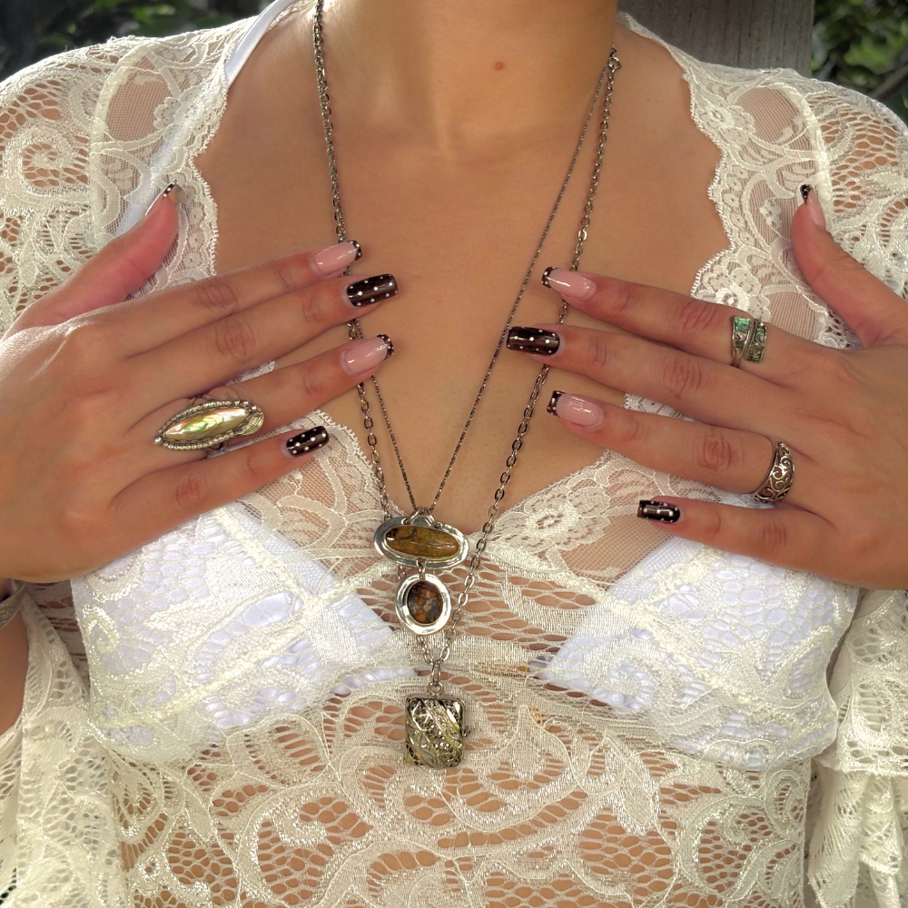 Silver Abalone Wrap Ring