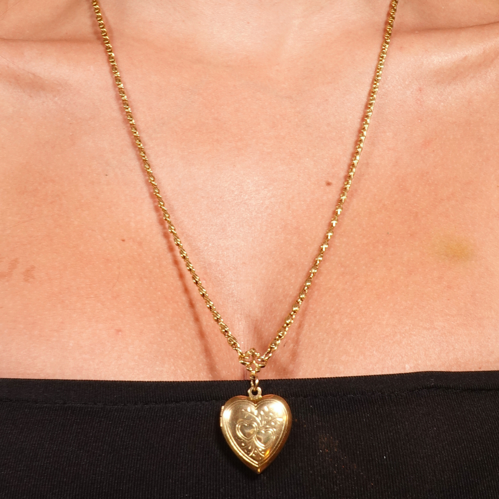 Vintage Heart Locket Necklace