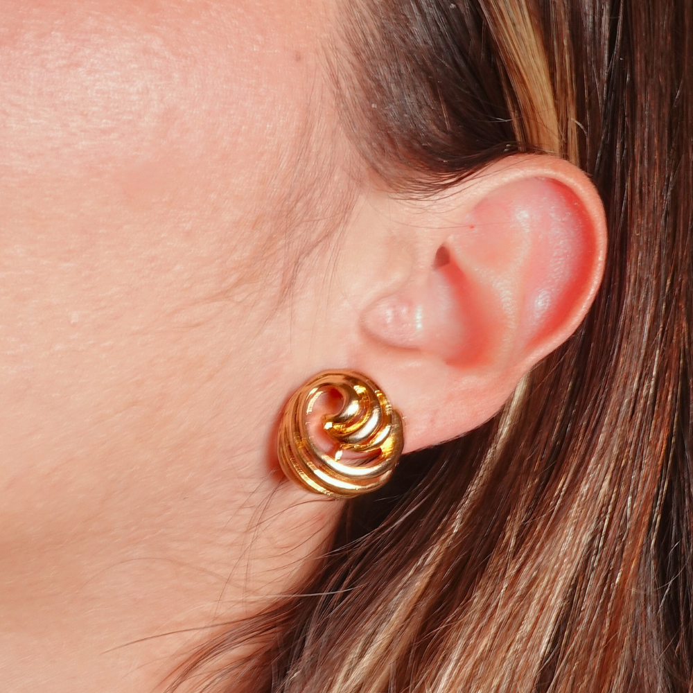 Golden Spiral Knot Earrings